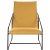 AUTRES LOGAN Fauteuil - Pied En Métal - Tissu Jaune - L 65 X P 84 X H 88 Cm -Pas Cher Fauteuil Magasin 53581178 1