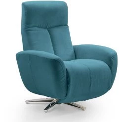 LE ROI DU RELAX Fauteuil Relax Au Design Moderne Inclinable Avec Repose-pieds Pivotant Marianna | Couleur: Bleu -Pas Cher Fauteuil Magasin 53585709 4