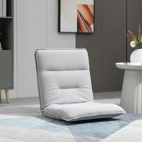 HOMCOM Fauteuil Convertible Fauteuil Paresseux Grand Confort Inclinaison Dossier Multipositions 90°-180° Métal Lin Gris Clair 4 HOMCOM Fauteuil Convertible Fauteuil Paresseux Grand Confort Inclinaison Dossier Multipositions 90°-180° Métal Lin Gris Clair – Image 2