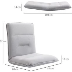 HOMCOM Fauteuil Convertible Fauteuil Paresseux Grand Confort Inclinaison Dossier Multipositions 90°-180° Métal Lin Gris Clair 9 HOMCOM Fauteuil Convertible Fauteuil Paresseux Grand Confort Inclinaison Dossier Multipositions 90°-180° Métal Lin Gris Clair -Pas Cher Fauteuil Magasin 53591947 3