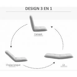 HOMCOM Fauteuil Convertible Fauteuil Paresseux Grand Confort Inclinaison Dossier Multipositions 90°-180° Métal Lin Gris Clair 10 HOMCOM Fauteuil Convertible Fauteuil Paresseux Grand Confort Inclinaison Dossier Multipositions 90°-180° Métal Lin Gris Clair -Pas Cher Fauteuil Magasin 53591947 4