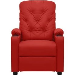 Fauteuil De Massage Inclinable Similicuir Rouge Bordeaux VidaXL -Pas Cher Fauteuil Magasin 53600953 3