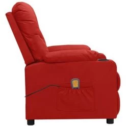 Fauteuil De Massage Inclinable Similicuir Rouge Bordeaux VidaXL -Pas Cher Fauteuil Magasin 53600953 4