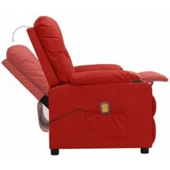 Fauteuil De Massage Inclinable Similicuir Rouge Bordeaux VidaXL -Pas Cher Fauteuil Magasin 53600953 5