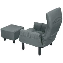 SZYB Fauteuil Inclinable Réglable De Chaise De Sofa De Chaise Longue Avec Des Meubles De Bureau à La Maison De Repose-pieds (gris) -Pas Cher Fauteuil Magasin 53612736 5