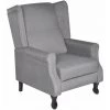 LITZEE Fauteuil Gris Tissu # -Pas Cher Fauteuil Magasin 53765365 1