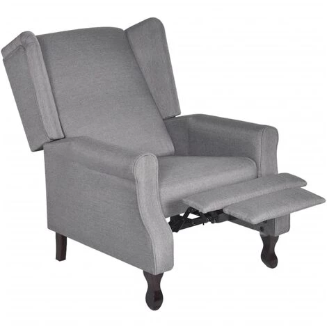 LITZEE Fauteuil Gris Tissu # 4 LITZEE Fauteuil Gris Tissu # – Image 2