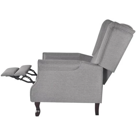 LITZEE Fauteuil Gris Tissu # 6 LITZEE Fauteuil Gris Tissu # – Image 4