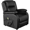LITZEE Fauteuil De Massage Noir Similicuir # -Pas Cher Fauteuil Magasin 53765399 1