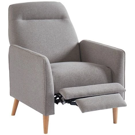 BAïTA Fauteuil JOSEPH En Tissu Gris Inclinable - Gris 3 BAïTA Fauteuil JOSEPH En Tissu Gris Inclinable - Gris