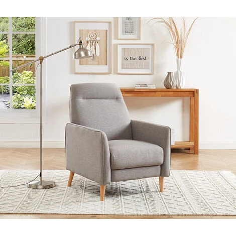 BAïTA Fauteuil JOSEPH En Tissu Gris Inclinable - Gris 4 BAïTA Fauteuil JOSEPH En Tissu Gris Inclinable - Gris – Image 2