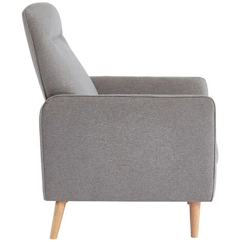 BAïTA Fauteuil JOSEPH En Tissu Gris Inclinable - Gris 7 BAïTA Fauteuil JOSEPH En Tissu Gris Inclinable - Gris – Image 5