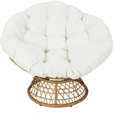 ALTOBUY MERIDA - Fauteuil Pivotant Blanc Avec Assise Capitonnée - Blanc 3 ALTOBUY MERIDA - Fauteuil Pivotant Blanc Avec Assise Capitonnée - Blanc