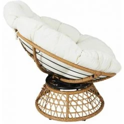 ALTOBUY MERIDA - Fauteuil Pivotant Blanc Avec Assise Capitonnée - Blanc 10 ALTOBUY MERIDA - Fauteuil Pivotant Blanc Avec Assise Capitonnée - Blanc -Pas Cher Fauteuil Magasin 53821755 4