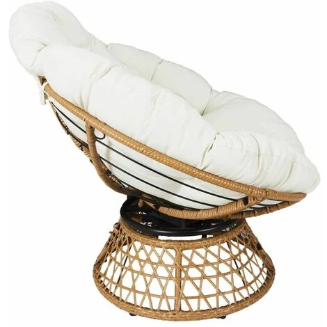 ALTOBUY MERIDA - Fauteuil Pivotant Blanc Avec Assise Capitonnée - Blanc 6 ALTOBUY MERIDA - Fauteuil Pivotant Blanc Avec Assise Capitonnée - Blanc – Image 4