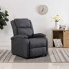 LITZEE Fauteuil Inclinable TV Gris Foncé Tissu # -Pas Cher Fauteuil Magasin 53840319 1