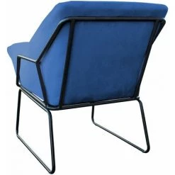 SVITA JOSIE Fauteuil Rembourré Fauteuil D'appoint Bleu Fauteuil Relax Simple Velours -Pas Cher Fauteuil Magasin 53853000 3