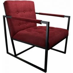 SVITA JONES Fauteuil Relax Lounge Avec Coussins D'assise Et De Dossier Lounge Rouge