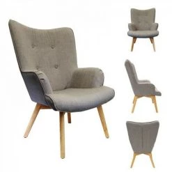 JARDIRICODECO Fauteuil Helsinki Gris