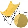JARDIRICODECO Fauteuil Papillon Velours Reversible Jaune 1 JARDIRICODECO Fauteuil Papillon Velours Reversible Jaune -Pas Cher Fauteuil Magasin 53958107 1