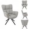 JARDIRICODECO Fauteuil Pivotant Washington Gris 1 JARDIRICODECO Fauteuil Pivotant Washington Gris -Pas Cher Fauteuil Magasin 53958269 1