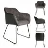 JARDIRICODECO Fauteuil Memphis Gris Et Noir