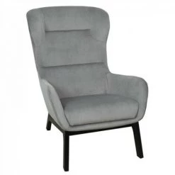 JARDIRICODECO Fauteuil Velours Cotele Roma Gris Fonce -Pas Cher Fauteuil Magasin 53958344 3