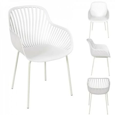 JARDIRICODECO Fauteuil Outdoor Ibiza Blanc 3 JARDIRICODECO Fauteuil Outdoor Ibiza Blanc