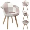 JARDIRICODECO Fauteuil Patchwork Rose -Pas Cher Fauteuil Magasin 53958486 1