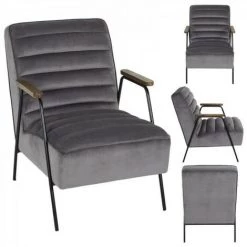 JARDIRICODECO Fauteuil Marius Gris