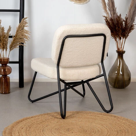 DIMEHOUSE Teddy Fauteuil Industriel Blanc - Blanc 5 DIMEHOUSE Teddy Fauteuil Industriel Blanc - Blanc – Image 3