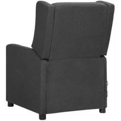 Fauteuil De Massage Inclinable Tissu Gris Foncé VidaXL -Pas Cher Fauteuil Magasin 53991845 4