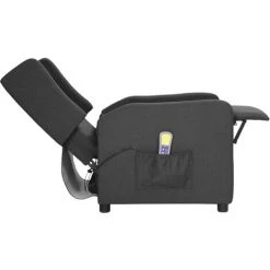 Fauteuil De Massage Inclinable Tissu Gris Foncé VidaXL -Pas Cher Fauteuil Magasin 53991845 5