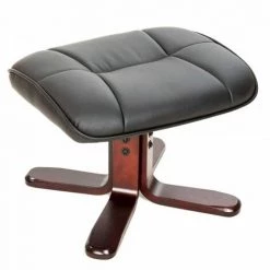 HELLOSHOP26 Fauteuil De Relaxation Lounge Détente Tv Avec Tabouret Noir Pied Marron - Marron -Pas Cher Fauteuil Magasin 53996706 5