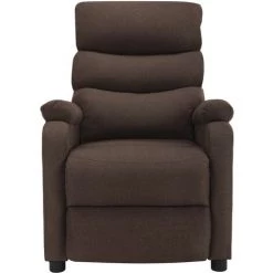 Hommoo Fauteuil Inclinable Electrique De Massage Marron Tissu 8 Hommoo Fauteuil Inclinable Electrique De Massage Marron Tissu -Pas Cher Fauteuil Magasin 54057401 2