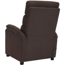 Hommoo Fauteuil Inclinable Electrique De Massage Marron Tissu 11 Hommoo Fauteuil Inclinable Electrique De Massage Marron Tissu -Pas Cher Fauteuil Magasin 54057401 5
