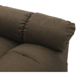 Hommoo Fauteuil De Massage Inclinable Electrique Marron Tissu -Pas Cher Fauteuil Magasin 54057405 5