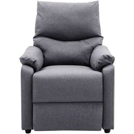 Hommoo Fauteuil TV Inclinable Electrique Gris Clair Tissu 6 Hommoo Fauteuil TV Inclinable Electrique Gris Clair Tissu – Image 4
