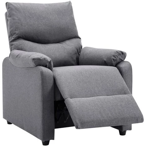 Hommoo Fauteuil TV Inclinable Electrique Gris Clair Tissu 7 Hommoo Fauteuil TV Inclinable Electrique Gris Clair Tissu – Image 5