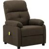 Hommoo Fauteuil De Massage Marron Tissu -Pas Cher Fauteuil Magasin 54057958 1
