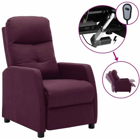 Hommoo Fauteuil Inclinable Electrique Violet Tissu 3 Hommoo Fauteuil Inclinable Electrique Violet Tissu