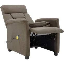 Hommoo Fauteuil Inclinable De Massage Taupe Similicuir Daim 9 Hommoo Fauteuil Inclinable De Massage Taupe Similicuir Daim -Pas Cher Fauteuil Magasin 54059089 3