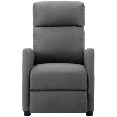 Hommoo Fauteuil De Massage Inclinable Electrique Gris Clair Tissu 4 Hommoo Fauteuil De Massage Inclinable Electrique Gris Clair Tissu – Image 2
