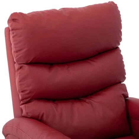 Hommoo Fauteuil Inclinable Electrique De Massage Bordeaux Similicuir 7 Hommoo Fauteuil Inclinable Electrique De Massage Bordeaux Similicuir – Image 5