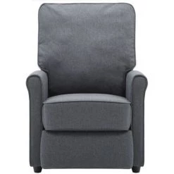 Hommoo Fauteuil TV Inclinable Electrique Gris Fonce Tissu -Pas Cher Fauteuil Magasin 54059564 2