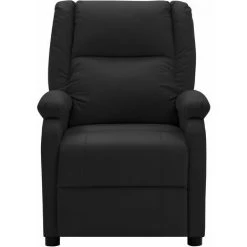 Hommoo Fauteuil TV Electrique Noir Similicuir -Pas Cher Fauteuil Magasin 54060436 2