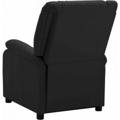 Hommoo Fauteuil TV Electrique Noir Similicuir -Pas Cher Fauteuil Magasin 54060436 4
