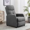 Hommoo Fauteuil Inclinable Gris Clair Tissu 1 Hommoo Fauteuil Inclinable Gris Clair Tissu -Pas Cher Fauteuil Magasin 54061054 1