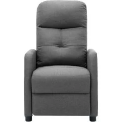 Hommoo Fauteuil Inclinable Gris Clair Tissu 10 Hommoo Fauteuil Inclinable Gris Clair Tissu -Pas Cher Fauteuil Magasin 54061054 4