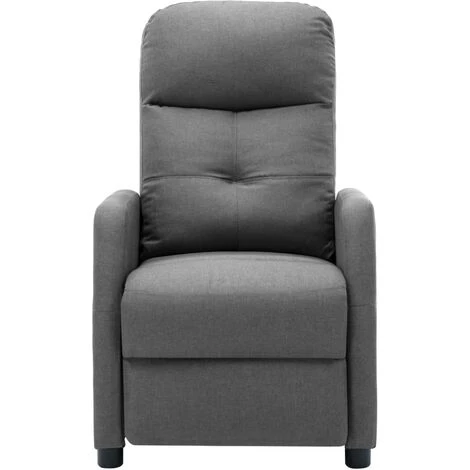 Hommoo Fauteuil Inclinable Gris Clair Tissu 6 Hommoo Fauteuil Inclinable Gris Clair Tissu – Image 4